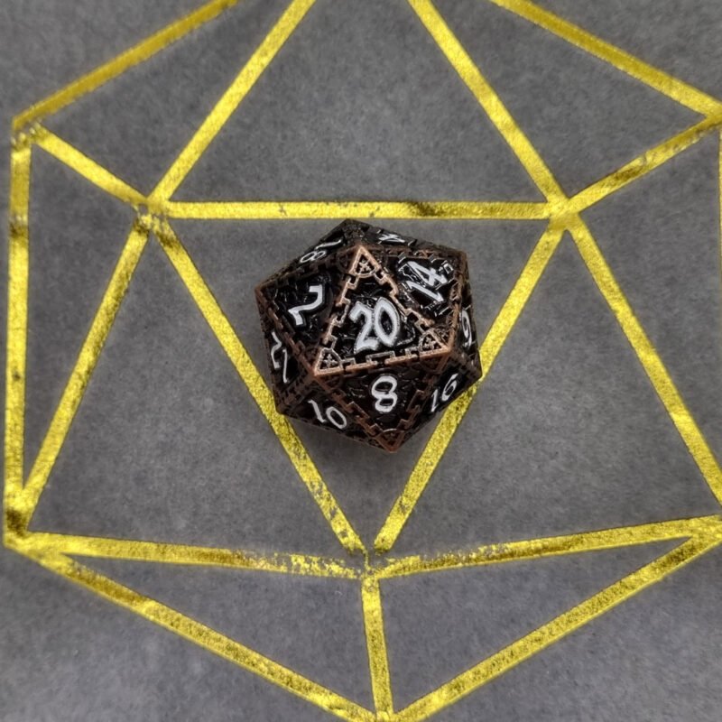 Metal Dragon Scale Bronze D20