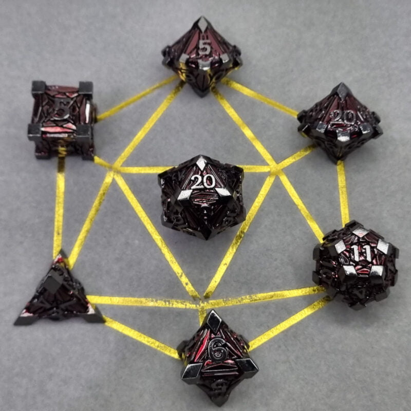 Metal Edge Dice Devils Red 3