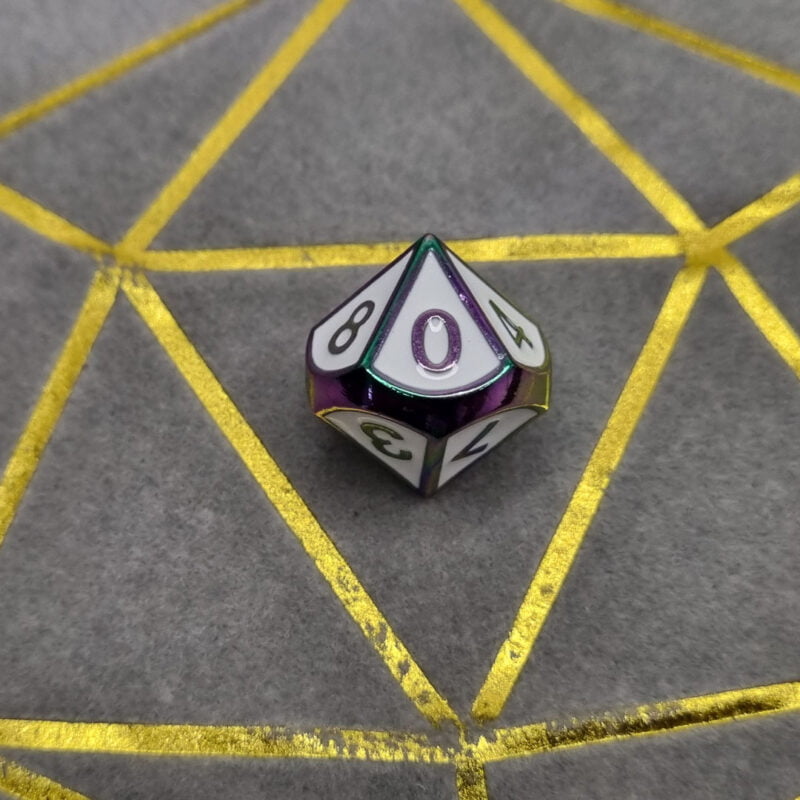 Rainbow Metal Dice D10