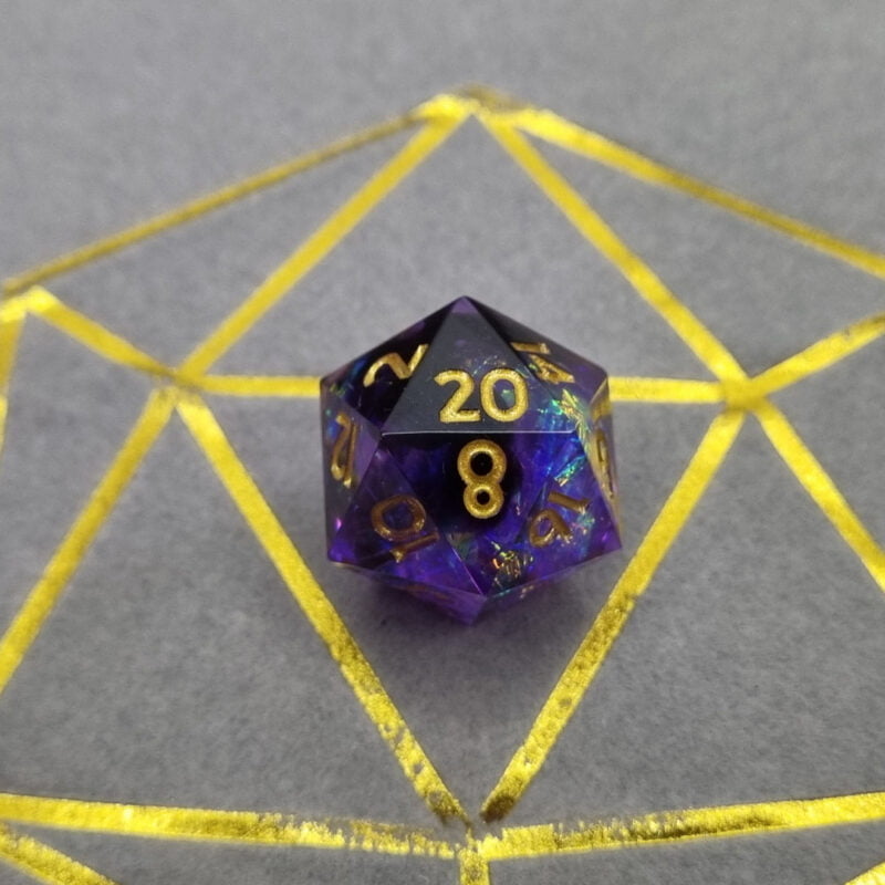 Sharp Edge Purple Galaxy D20